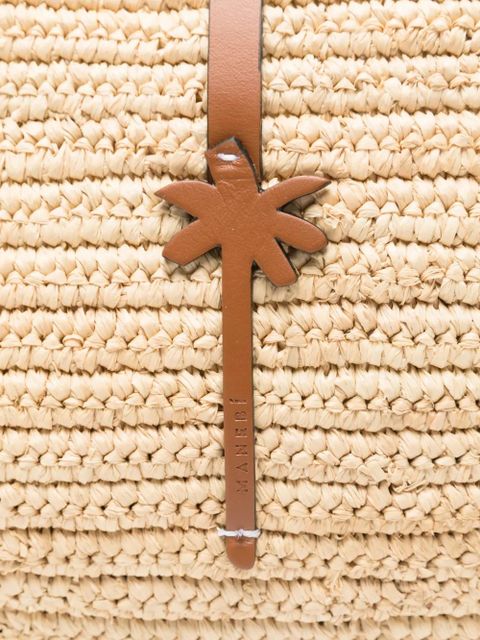 Manebi Kaia palm-tree clutch bag - Neutrals