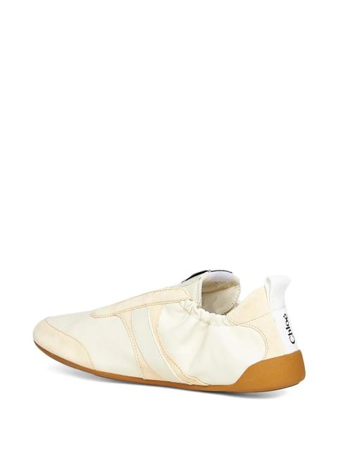 Chloé lace-up logo sneakers - Neutrals