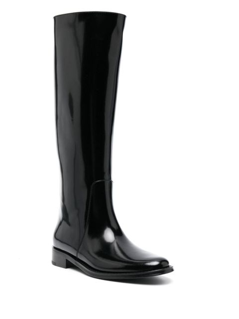 Saint Laurent Hunt 25mm leather boots - Black - zdjęcie produktu nr 2