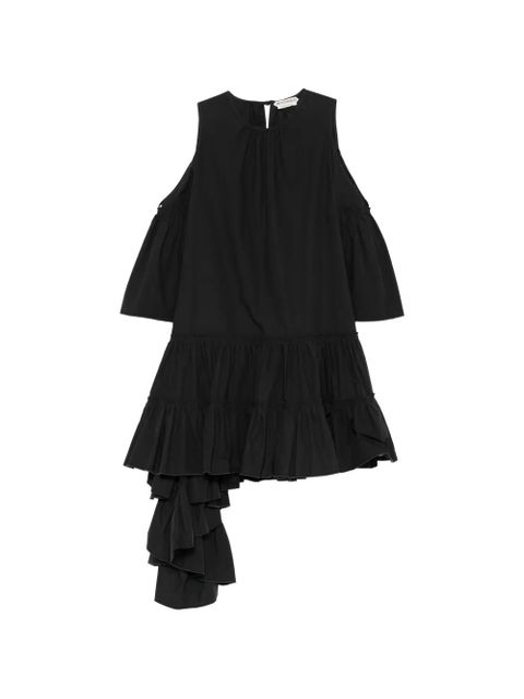 JW Anderson cold-shoulders ruffled asymmetric dress - Black - zdjęcie produktu nr 1