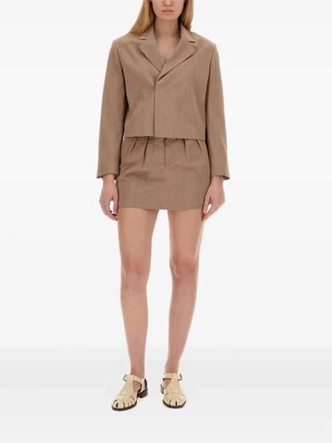 Alysi checked mini skirt - Brown - zdjęcie produktu nr 2