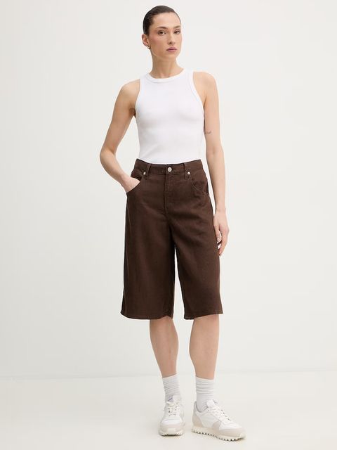 Levi's szorty damskie lniane SUPER BAGGY LONG - zdjęcie produktu nr 1