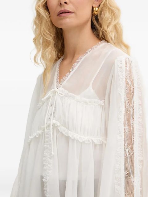 PINKO semi-sheer blouse - White