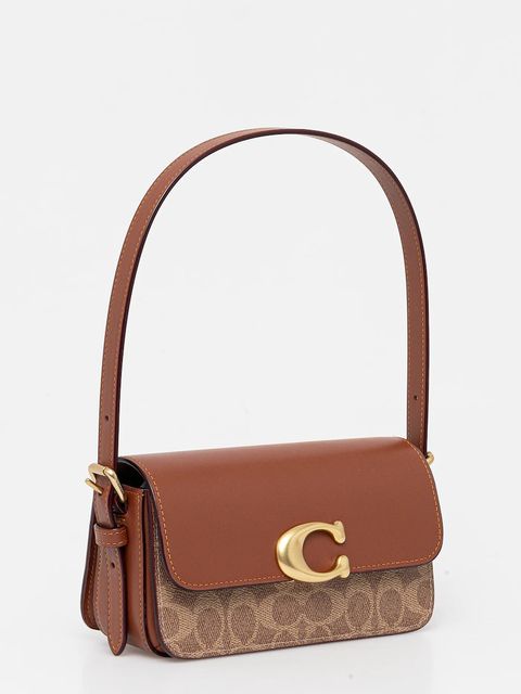 Coach torebka skórzana Zoe kolor brązowy CAM19