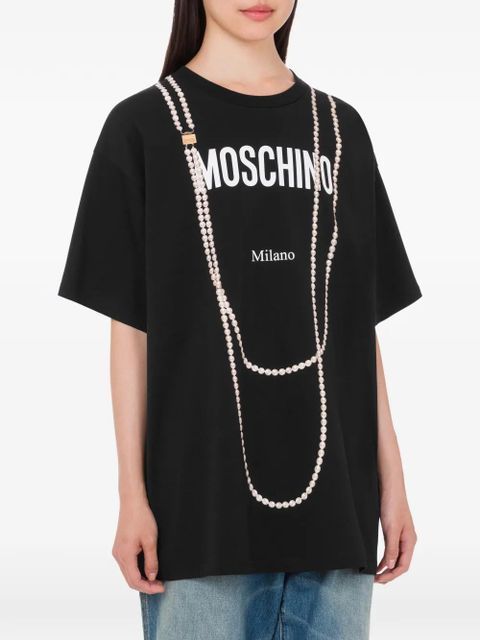 Moschino logo-print T-shirt - Black