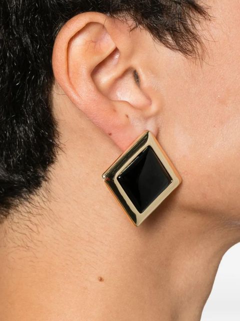 Self-Portrait square earrings - Gold - zdjęcie produktu nr 2