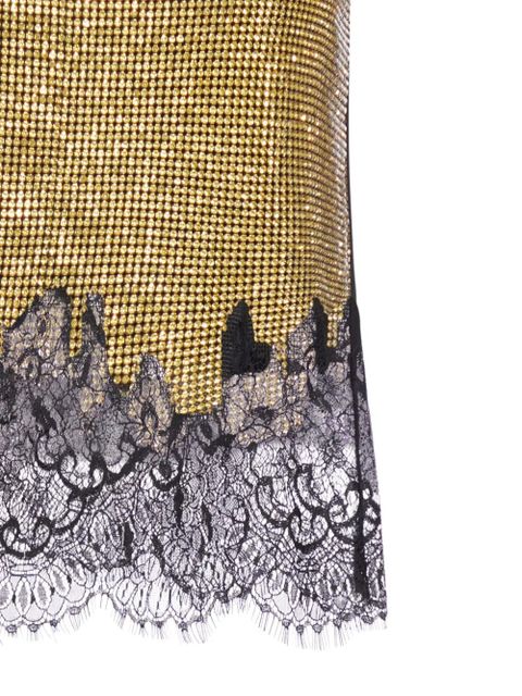 Self-Portrait chainmail lace trim top - Brown - zdjęcie produktu nr 2