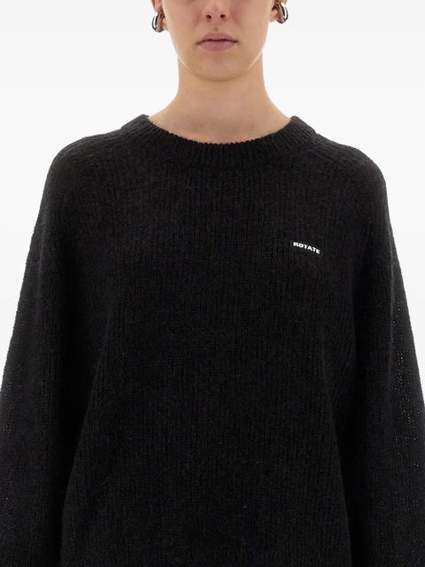 ROTATE BIRGER CHRISTENSEN logo-detail sweater - Black - zdjęcie produktu nr 2