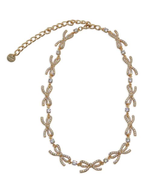Self-Portrait bow-embellished necklace - Gold - zdjęcie produktu nr 1