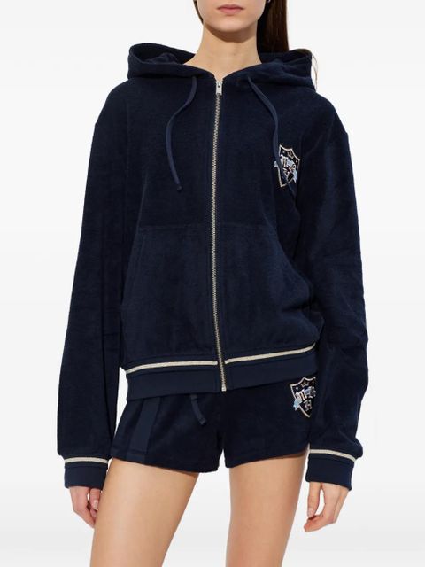 MISBHV logo-embroidered zip-up hoodie - Blue