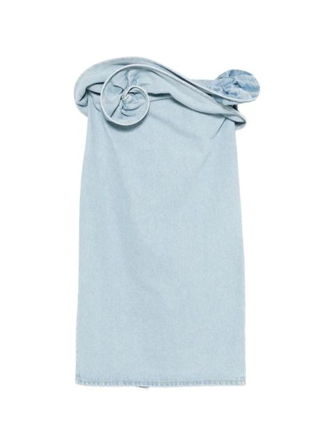 Magda Butrym rose-detail midi skirt - Blue - zdjęcie produktu nr 1