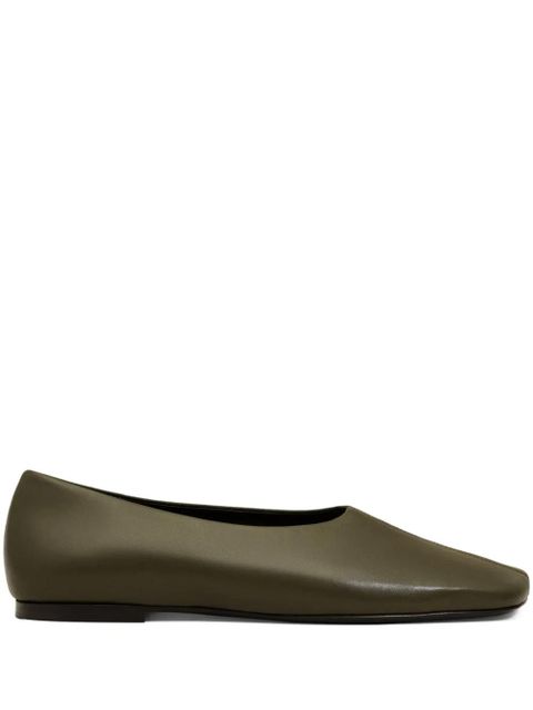 AMI Paris leather two-tone ballet flats - Green - zdjęcie produktu nr 1