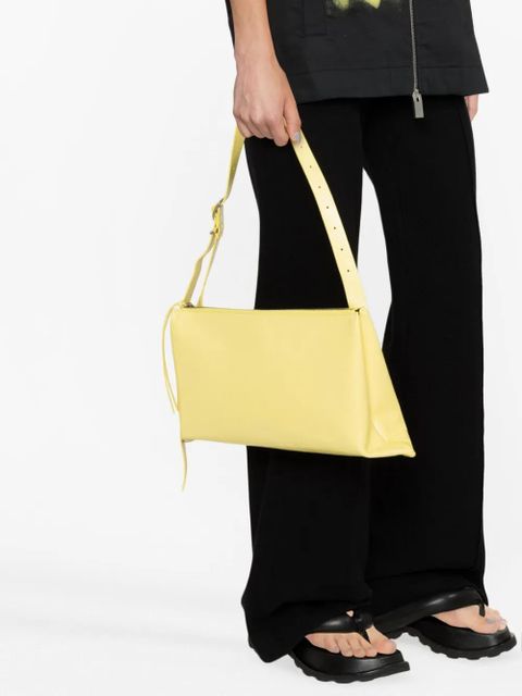 Jil Sander medium folded leather shoulder bag - Yellow - zdjęcie produktu nr 2