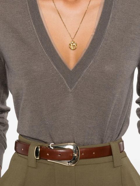 FENDI v-neck t-shirt - Neutrals