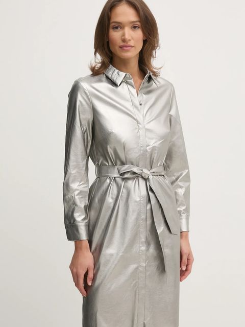 OUI sukienka kolor srebrny mini rozkloszowana 90946 - zdjęcie produktu nr 1