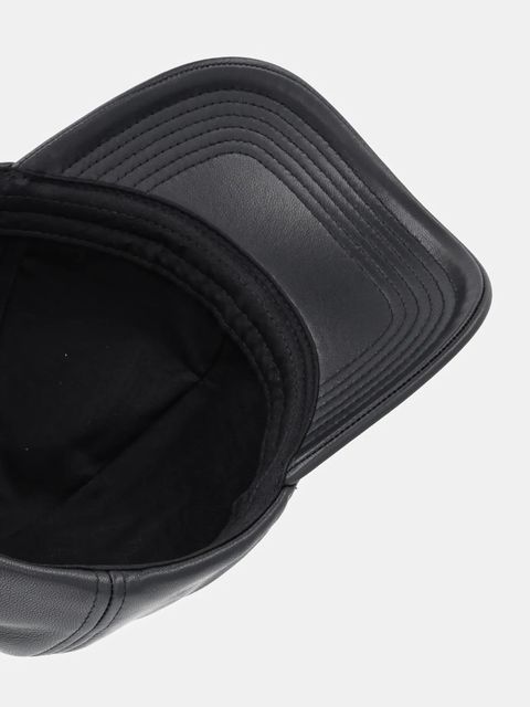 MACKAGE czapka z daszkiem bawełniana kolor czarny gładka ANDERSON.L