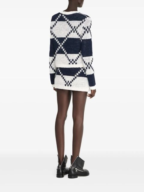 JW Anderson fair isle-knit mini skirt - White