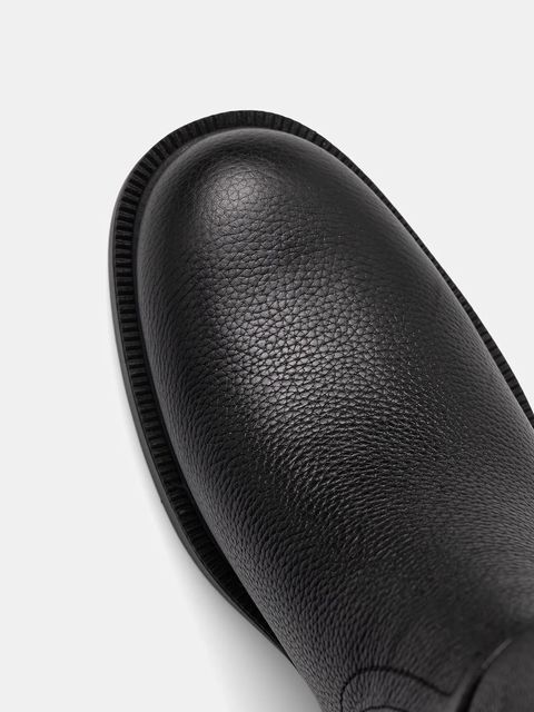 Guess kozaki FYONAL2 damskie kolor czarny na płaskim obcasie FLFYON FAL11