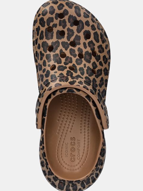 Crocs klapki Bae Animal Clog damskie kolor brązowy na platformie 211624