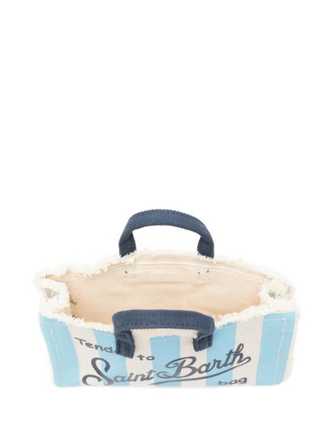 MC2 Saint Barth striped frayed phone bag - Blue