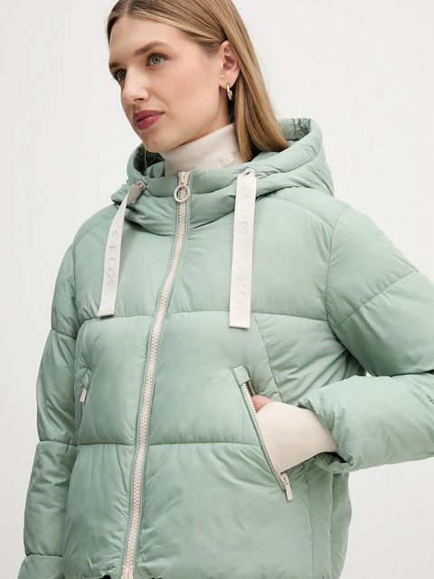 Geox kurtka SPHERICA kolor turkusowy zimowa W5628J T3273