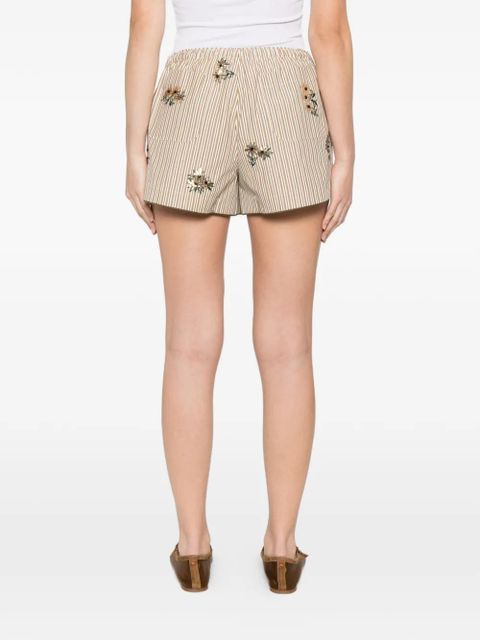 SANDRO striped-pattern shorts - Neutrals