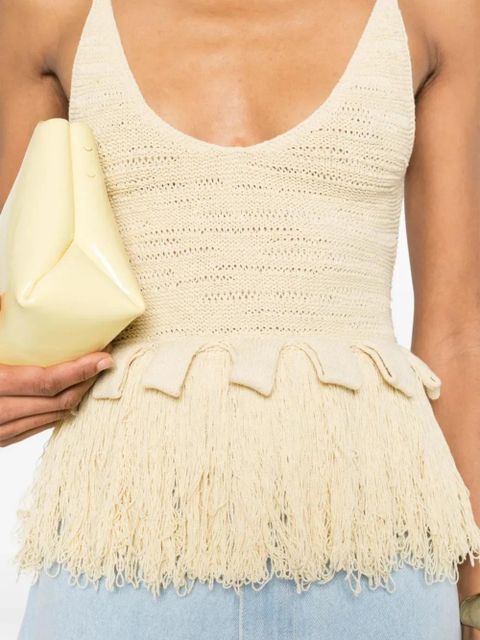 Nanushka fringed top - Yellow