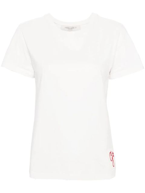 Golden Goose logo-patch cotton T-shirt - White - zdjęcie produktu nr 1