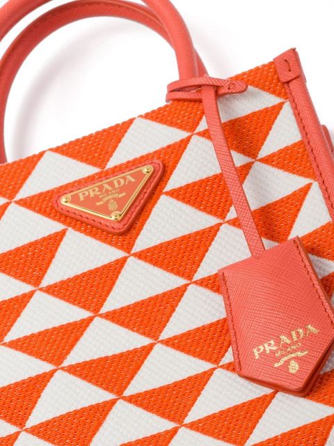 Prada Symbole embroidered mini bag - Orange