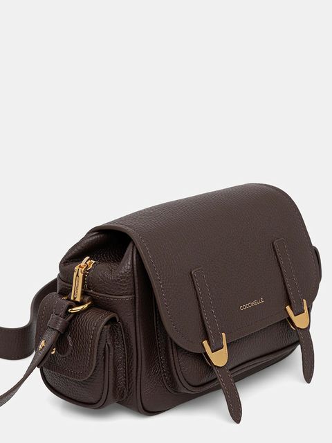 Coccinelle torebka skórzana COCCINELLECAMPUS kolor brązowy RFF 15 02 01