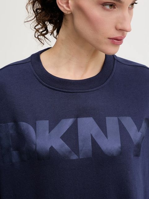 Dkny bluza damska kolor niebieski z nadrukiem DP6T1561