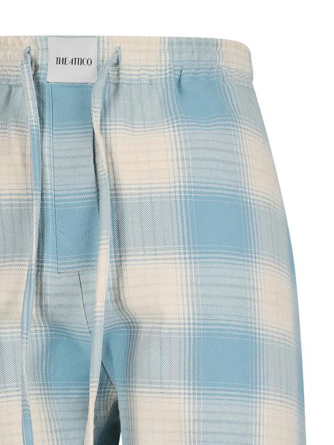 The Attico drawstring checked trousers - Blue - zdjęcie produktu nr 1