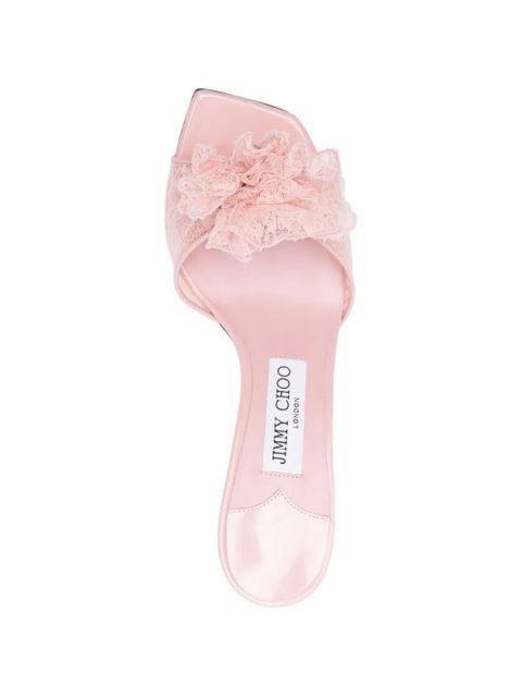 Jimmy Choo Skye Corsage lace sandals - Pink
