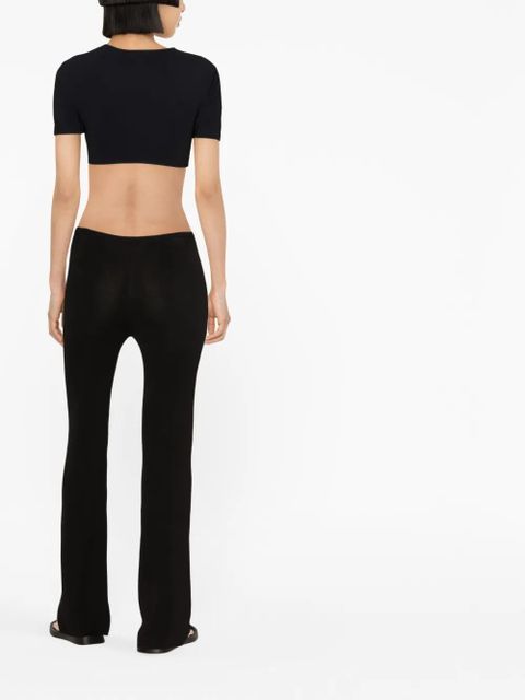 Christopher Esber cut-out cropped T-shirt - Black - zdjęcie produktu nr 2