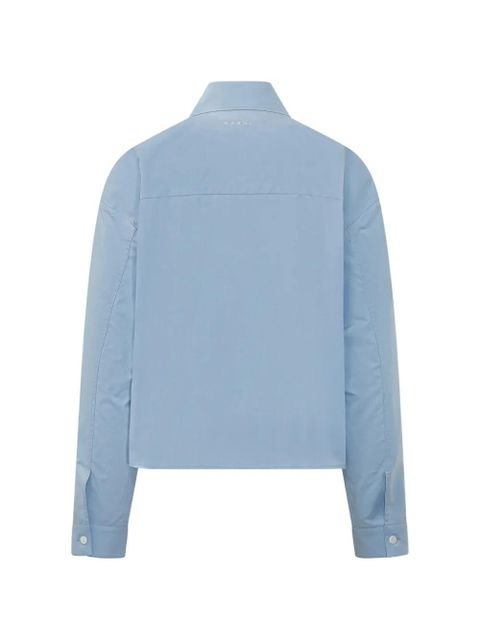 Marni lace-detail pocket shirt - Blue - zdjęcie produktu nr 2