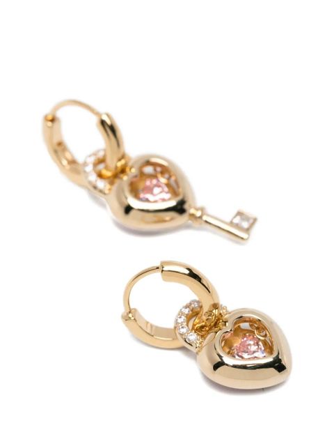 Swarovski heart-shape earrings - Gold