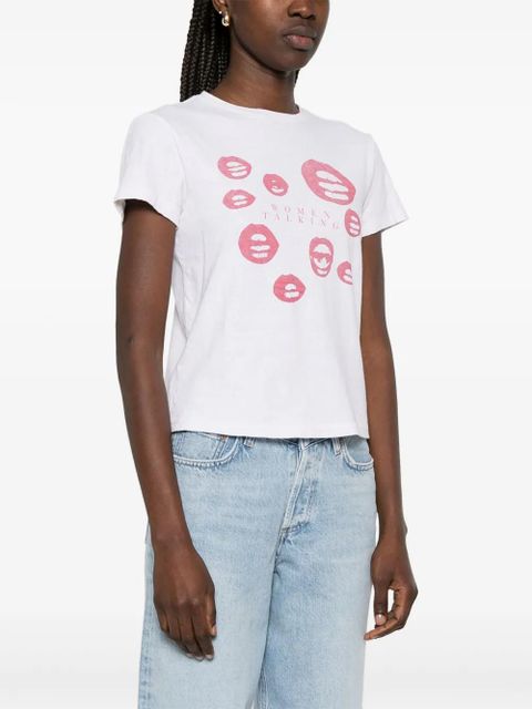 RE/DONE Women Talking T-shirt - White