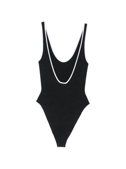 Hunza G crinkle-effect swimsuit - Black - zdjęcie produktu nr 2