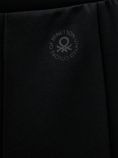 United Colors of Benetton spodnie dresowe damskie kolor czarny gładkie 3Y2F3F04K