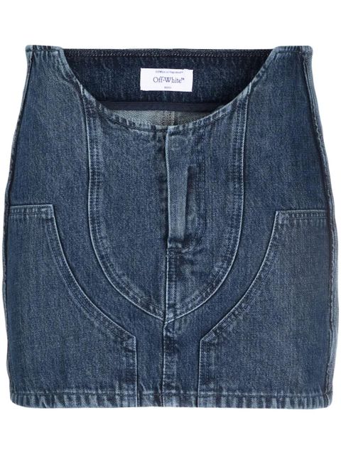 Off-White motorcycle hole miniskirt - Blue - zdjęcie produktu nr 1