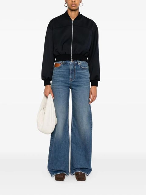 Maje zip-up bomber jacket - Blue