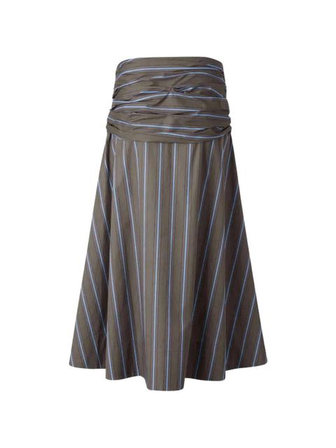 STAUD Sol striped skirt - Blue