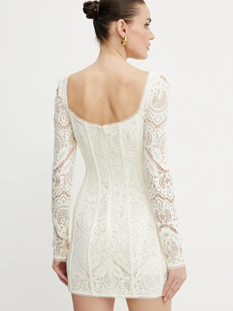 Twinset sukienka kolor beżowy mini dopasowana 251TS2270