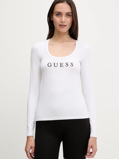 Guess longsleeve NEW CARRIE kolor biały O5RI00 KBBU1 - zdjęcie produktu nr 1
