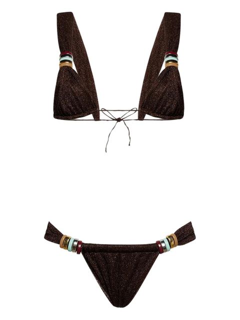 Oséree Lumière multi-ring bikini - Brown - zdjęcie produktu nr 1