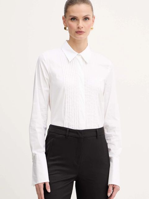 Marella koszula damska kolor biały regular z kołnierzykiem klasycznym 2523116031200 - zdjęcie produktu nr 1