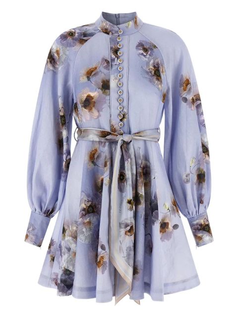 ZIMMERMANN buttoned floral print dress - Blue - zdjęcie produktu nr 1
