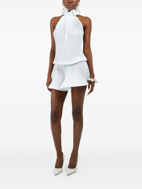 Rowen Rose pleated turtleneck mini dress - White - zdjęcie produktu nr 2