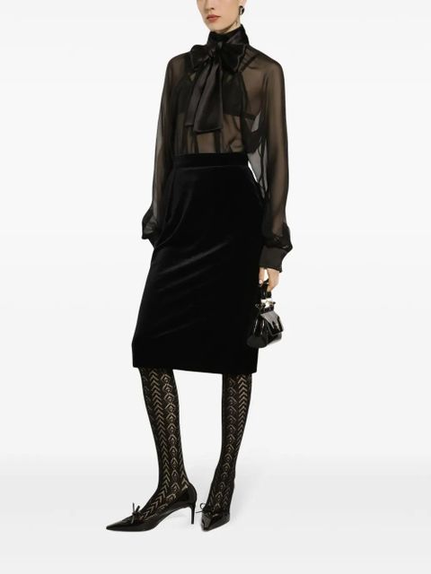 Dolce & Gabbana velvet skirt - Black - zdjęcie produktu nr 2