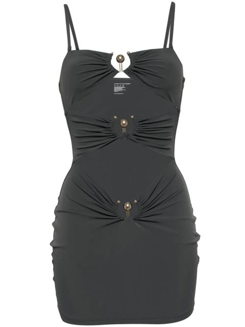 Christopher Esber pierced orbit mini dress - Grey - zdjęcie produktu nr 1